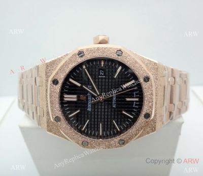 Royal Oak Audemars Piguet Frosted Rose Gold Watch - Best Replica AP 41 MM